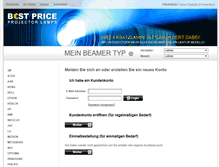 Tablet Screenshot of beamer-ersatzlampen-guenstig.de